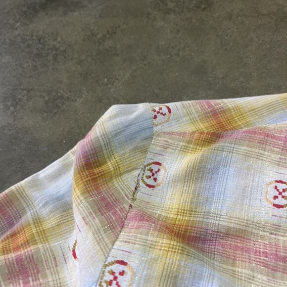 Vintage 50s Levi's Western Wear Plaid Cotton Pearl Snap - Picture 3 of 4